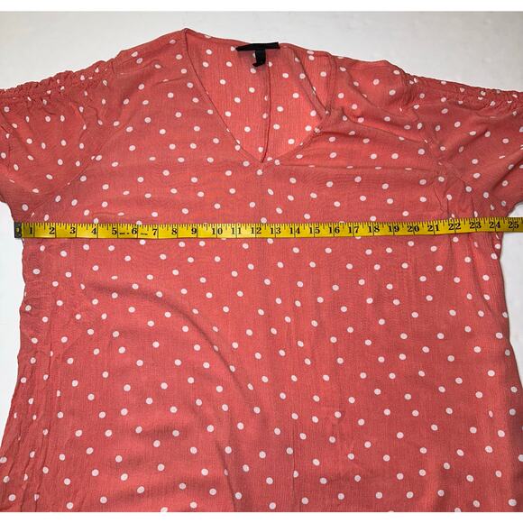 Lane Bryant Women’s Plus Size 16 V-Neck Ruched Sleeve Blouse Top Orange - Picture 5 of 7